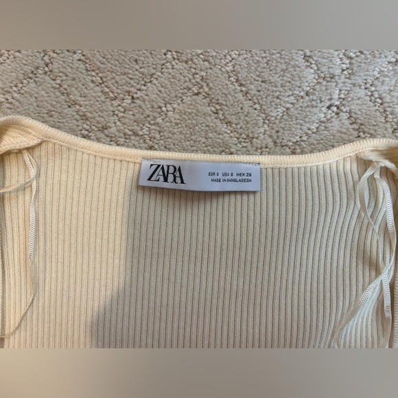 Zara, size small, ribbed cream color long sleeve top! Never worn!! - Picture 3 of 5